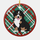 Personalisiert Bernese Mountain Dog Weihnachten Keramik Ornament (Hinten)