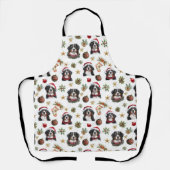 Personalisiert Bernese Mountain Dog Weihnachten Schürze (Vorderseite)