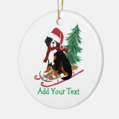 Personalisiert Bernese Mt Dog Christmas Sled Keramik Ornament (Links)