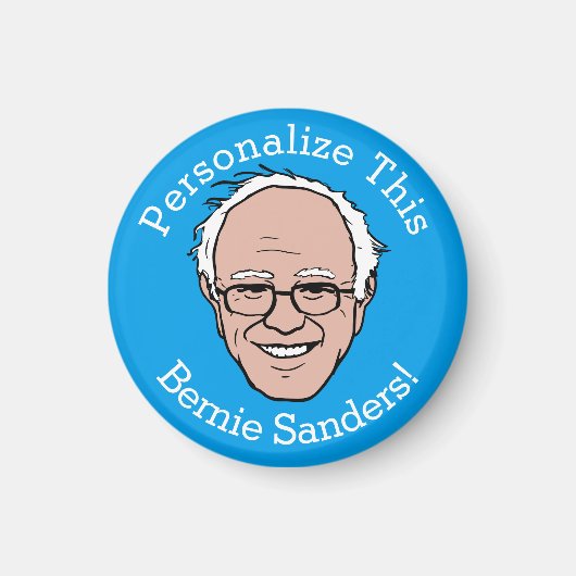 PERSONALISIERT Bernie Sanders Cartoon Face Magnet (Vorne)