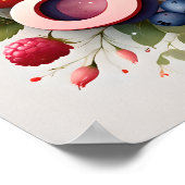 Personalisiert Berry Floral Name Poster - "Sofia" (Ecke)