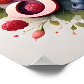 Personalisiert Berry Floral Name Poster - "Sophia" (Ecke)