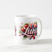 Personalisiert Berry Floral Name Tasse - Luna (VorderseiteRechts)