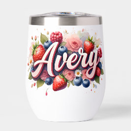 Personalisiert Berry Floral Tumbler - "Avery"
