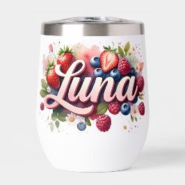 Personalisiert Berry Floral Tumbler - "Luna"