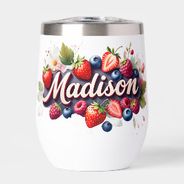 Personalisiert Berry Floral Tumbler - "Madison"