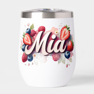 Personalisiert Berry Floral Tumbler - "Mia"