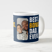 Personalisiert Best Bonus Vater je Stepfather Jumbo-Tasse (Vorderseite Rechts)