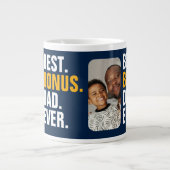 Personalisiert Best Bonus Vater je Stepfather Jumbo-Tasse (Vorderseite)
