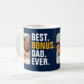 Personalisiert Best Bonus Vater je Stepfather Kaffeetasse (Vorderseite Links)