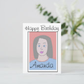 Personalisiert Best Friend Avatar Geburtstag Postkarte (Stehend Vorderseite)