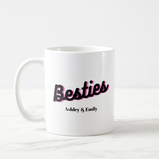 Personalisiert Best Friend Bestie Kaffeetasse (Links)