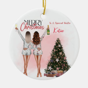Personalisiert Best Friend Bestie Weihnachts-Ornam Keramik Ornament