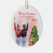 Personalisiert Best Friend Christmas Bestie Keramik Ornament (Rechts)