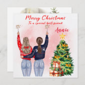 Personalisiert Best Friend Christmas Card Bestie Einladung (Vorne/Hinten)