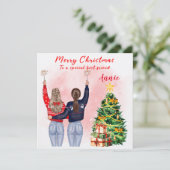 Personalisiert Best Friend Christmas Card Bestie Einladung (Stehend Vorderseite)