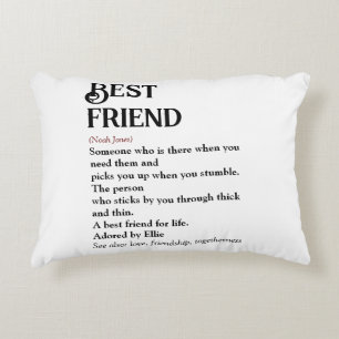 Personalisiert Best Friend Definition Moderner Spa Dekokissen