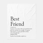 Personalisiert Best Friend Definition Moderner Spa Fleecedecke (Vorderseite)
