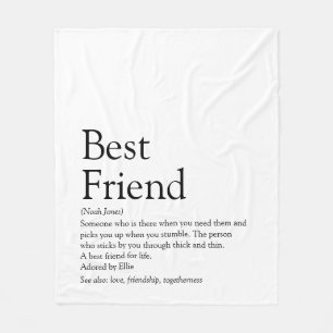 Personalisiert Best Friend Definition Moderner Spa Fleecedecke