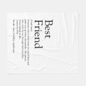 Personalisiert Best Friend Definition Moderner Spa Fleecedecke (Vorderseite (Horizontal))