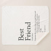 Personalisiert Best Friend Definition Sherpadecke (Vorderseite (Horizontal))