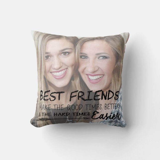 Personalisiert Best Friend Foto Kissen (Vorderseite)