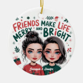 Personalisiert Best Friend - Friends Keepake Keramik Ornament (Vorne)
