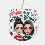 Personalisiert Best Friend - Friends Keepake Keramik Ornament (Links)