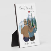 Personalisiert Best Friend Portrait - Individuelle Fotoplatte (Seite)