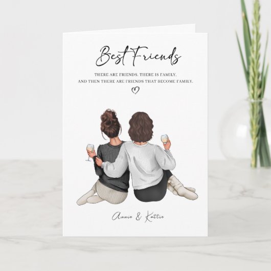 Personalisiert Best Friend Print, Best Friend Gift Karte (Vorderseite)