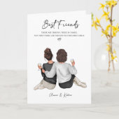 Personalisiert Best Friend Print, Best Friend Gift Karte (Gelbe Blume)