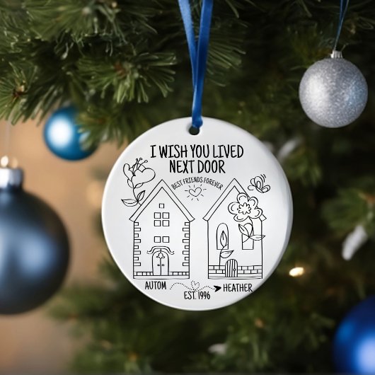 Personalisiert Best Friend Upload Foto Weihnachten Keramik Ornament
