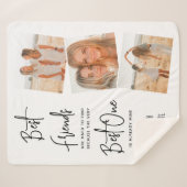 Personalisiert Best Friends 3 Foto Freundschaft Sherpadecke (Vorderseite (Horizontal))