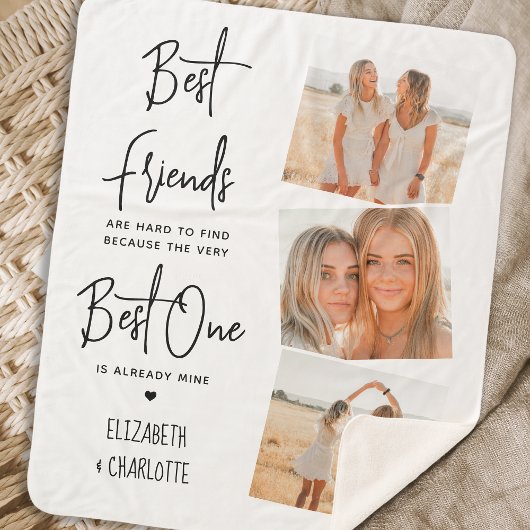 Personalisiert Best Friends 3 Foto Freundschaft Sherpadecke