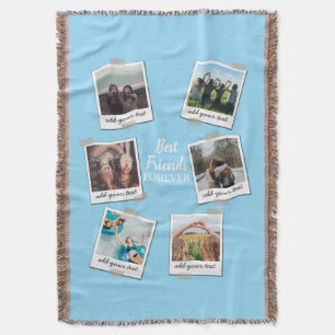 Personalisiert Best Friends 6 Foto Custom Collage Decke