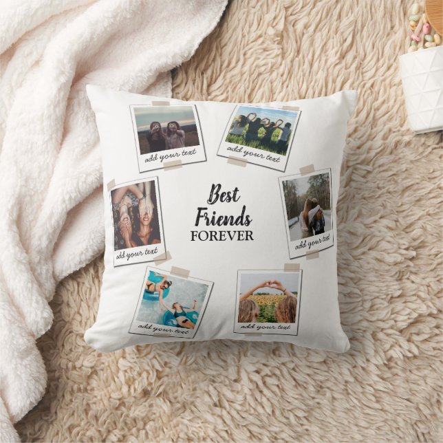 Personalisiert Best Friends 6 Foto Custom Collage Kissen (Decke)