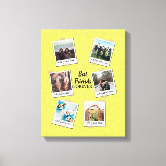 Personalisiert Best Friends 6 Foto Custom Collage Leinwanddruck (Vorderseite)