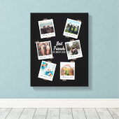 Personalisiert Best Friends 6 Foto Custom Collage Leinwanddruck (Insitu (Holzboden))