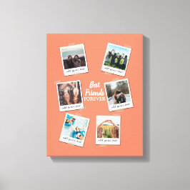 Personalisiert Best Friends 6 Foto Custom Collage Leinwanddruck