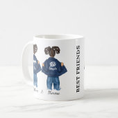 Personalisiert Best Friends Aries Cancer Girl Jean Kaffeetasse (Vorderseite Links)
