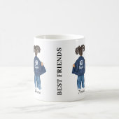 Personalisiert Best Friends Aries Cancer Girl Jean Kaffeetasse (Mittel)