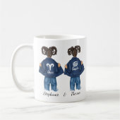 Personalisiert Best Friends Aries Cancer Girl Jean Kaffeetasse (Links)