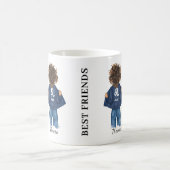 Personalisiert Best Friends Aries Leo Girl Kaffeetasse (Mittel)