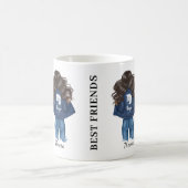 Personalisiert Best Friends Aries Virgo Girl Jean Kaffeetasse (Mittel)