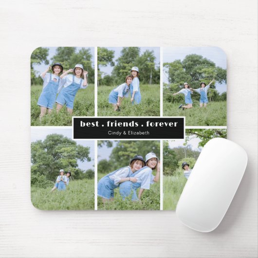 Personalisiert Best Friends Forever 6 Foto Mousepa Mousepad (Mit Mouse)