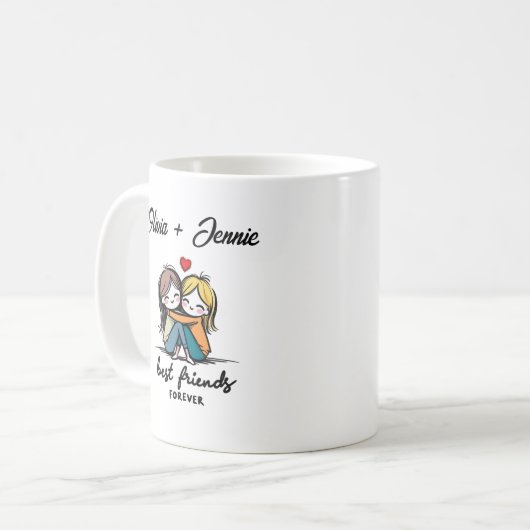 Personalisiert Best Friends Forever Tasse - BESTE (Vorderseite Links)