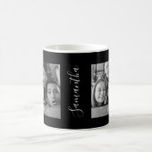 Personalisiert Best Friends Foto Black and White Kaffeetasse (Mittel)