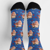 Personalisiert Best Friends Foto - Das blaue Gesic Socken (Oben)