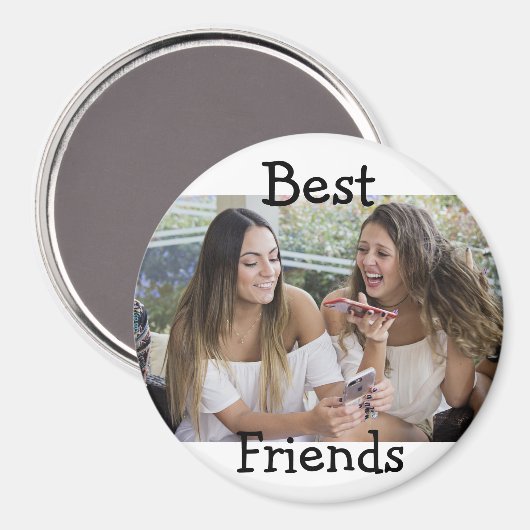 Personalisiert Best Friends Foto Magnet (Vorderseite/Rückseite)