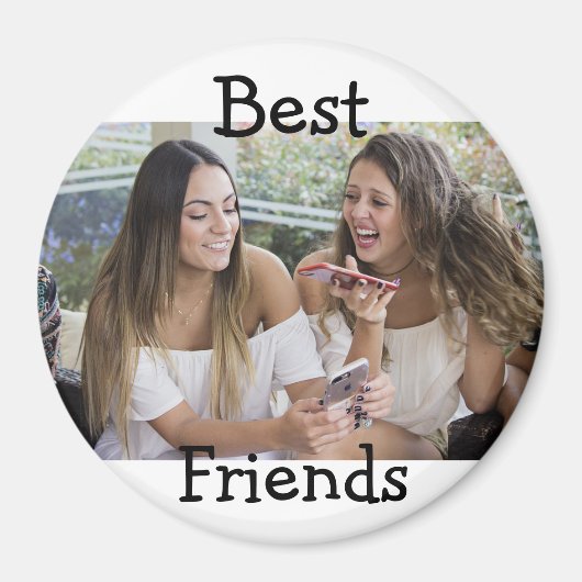Personalisiert Best Friends Foto Magnet (Vorne)